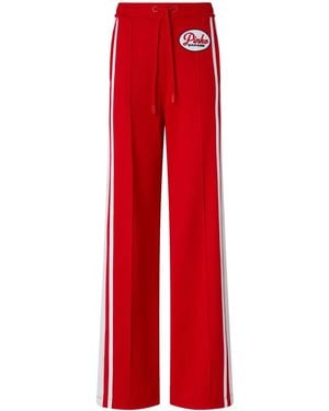 Pinko Logo-Appliqué Track Shorts - Red