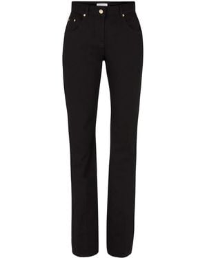 Nina Ricci Mid-Rise Cotton Slim-Fit Jeans - Black
