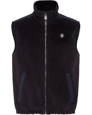 Billionaire Logo-Patch Gilet - Blue