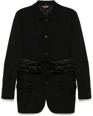 COMME DES GARÇON BLACK ラッフル シャツジャケット - ブラック