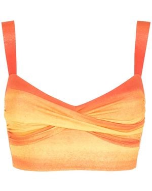 Amir Slama Haut Crop À Effet Dégradé - Orange