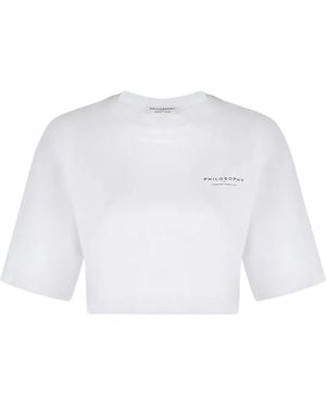 Philosophy Di Lorenzo Serafini Printed Cotton T-Shirt - White