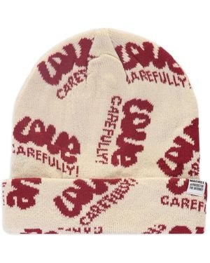 Market Intarsia-Pattern Beanie - Pink