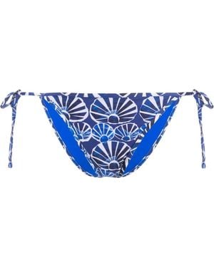 La DoubleJ Bikinislip Met Print - Blauw