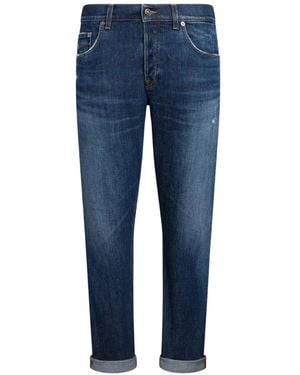 Dondup Distressed Whiskered Jeans - Blue