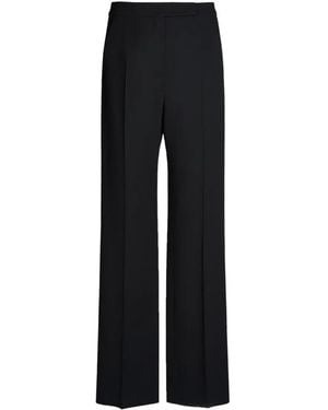Max Mara Pressed-Crease Wide-Leg Pants - Black