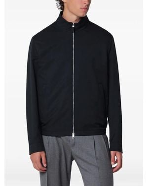 ZEGNA Zip-Up High-Neck Jacket - Black
