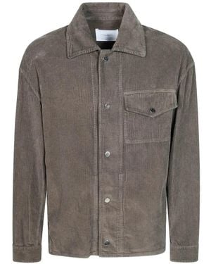 Paolo Pecora Corduroy Chest-Pocket Jacket - Grey