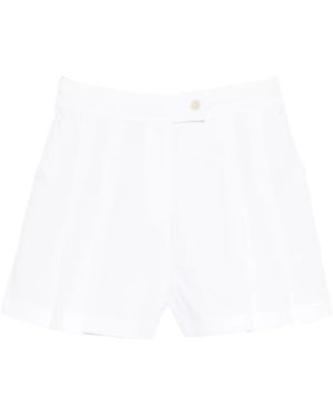 Fedeli Pantalones Cortos Egon Con Pinzas - Blanco