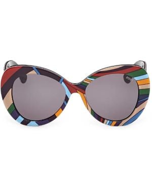 PUCCI Abstract-Print Cat-Eye Sunglasses - Purple