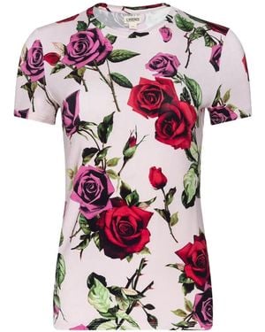 L'Agence Ressi Floral-Print T-Shirt - White