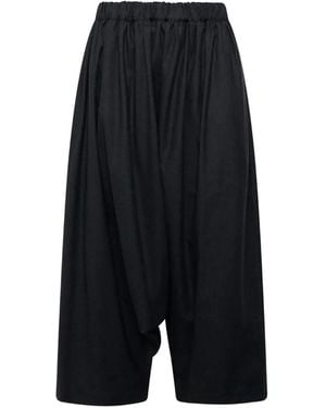 Comme des Garçons Elasticated-Waist Wide-Leg Trousers - Blue