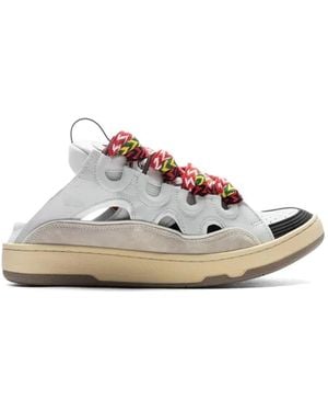 Lanvin Leather Slip-On Sneakers - White