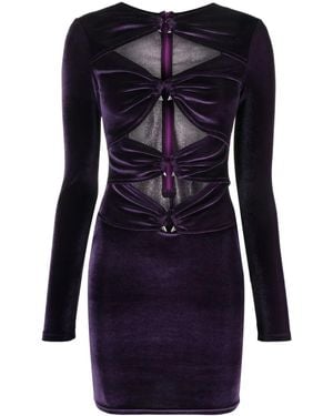 Philipp Plein Minikleid Mit Cut-Out - Blau