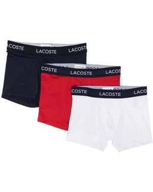 Lacoste Logo-Waistband Boxers - Red