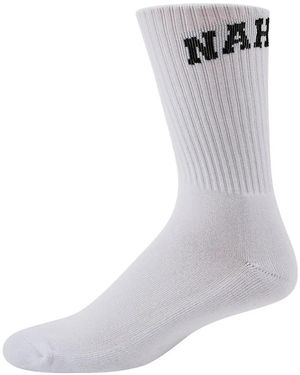 NAHMIAS Logo-Detail Socks - White