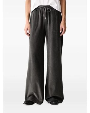 Joop! Corduroy-Effect Wide-Leg Jogging Trousers - Black