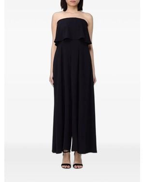 Hanita Strapless Ruffled Jumpsuit - Black