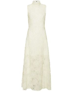 ROTATE BIRGER CHRISTENSEN Floral-Embroidered Maxi Dress - White
