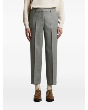 Peserico Pressed-Crease Turn-Up Pants - Gray