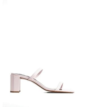 BY FAR Tanya Square-Toe Sandals - Natural