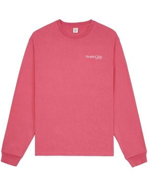 Sporty & Rich Health Club Logo-Print Sweatshirt - Pink