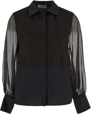 Gentry Portofino セミシアースリーブ シャツ - ブラック