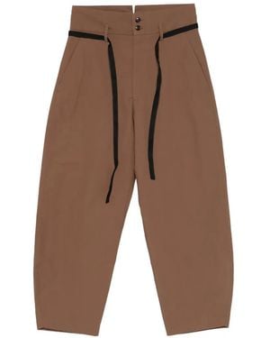 Barena Strap-Detail Pants - Brown