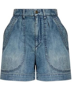 Isabel Marant Pleated Pocket Shorts - Blue