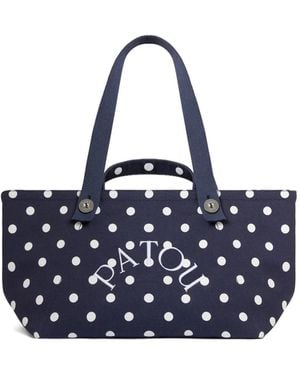 Patou Pm Trapeze Tote Bag - Blue