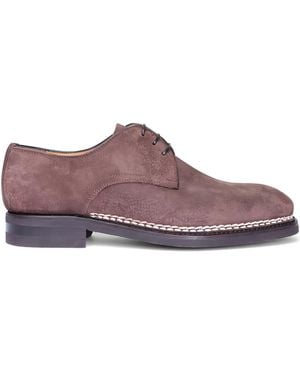 Bontoni Lace-Up Derby Shoes - Purple