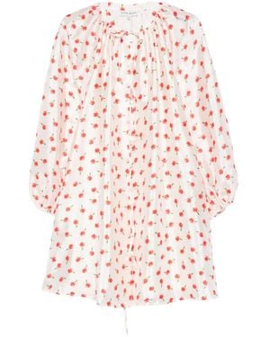 Stine Goya Tie Floral Mini Dress - White