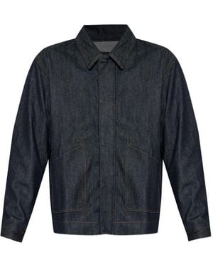 Rag & Bone Zip-Up Denim Jacket - Blue