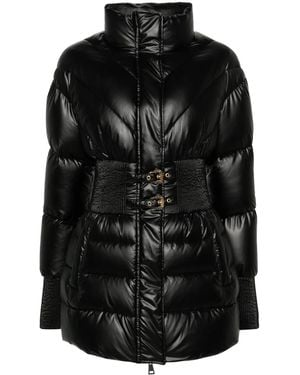 Versace Jeans Couture Baroque-Buckle Padded Jacket - Black