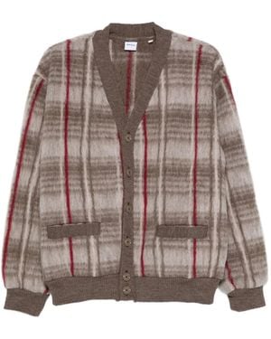 Aspesi Checked Wool Cardigan - Brown