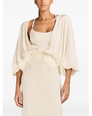 MARK-OFF Lina Puff-Sleeved Blouse - Natural
