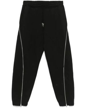 Mugler Fleece Zip Track Pants - Black
