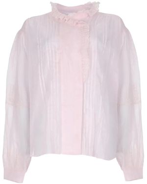 Isabel Marant Leota Ruffled-Detailing Blouse - Pink
