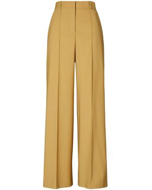 Tory Burch Wide-Leg Wool Pants - Yellow