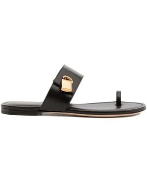 Tom Ford Espresso Flat Sandals - Black