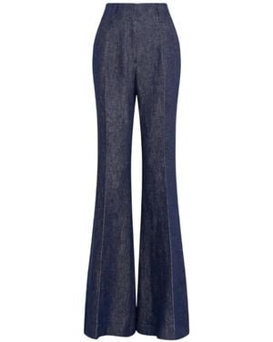 Gabriela Hearst Vaqueros Rhein Acampanados De Talle Alto - Azul