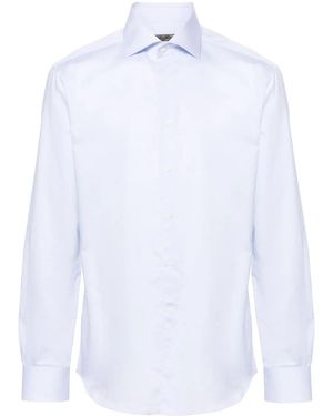 Corneliani Pointed-Collar Cotton Shirt - White