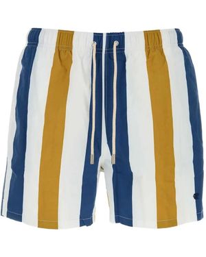 Gallo Stripe-Print Swimming Shorts - Blue