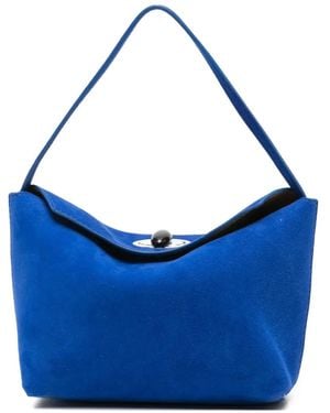 Christopher Esber Suède Mini-Shopper Met Draaislot - Blauw