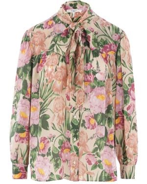 Chloé Lavallière Zijden Blouse - Naturel