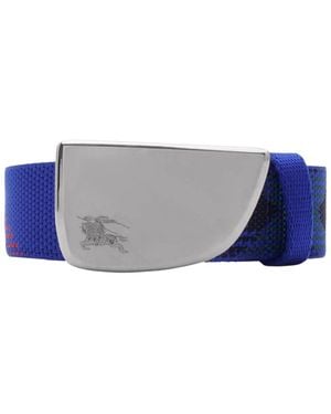 Burberry Check Webbing Shield Belt - Blue