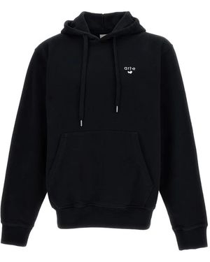 Arte' Logo-Embroidered Drawstring Hoodie - Blue