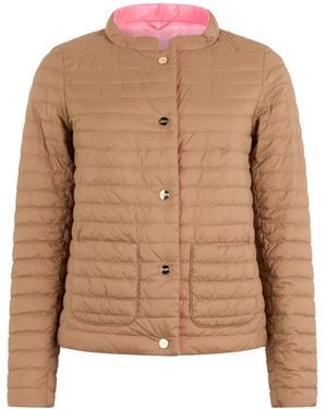 Herno Quilted Round-Neck Jacket - Natural