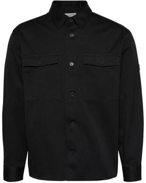 Calvin Klein Shirtjack Met Geborduurd Logo En Zakdetail - Zwart