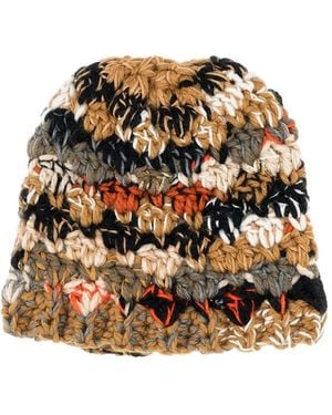 Exquisite J Striped Wool Beanie - Metallic